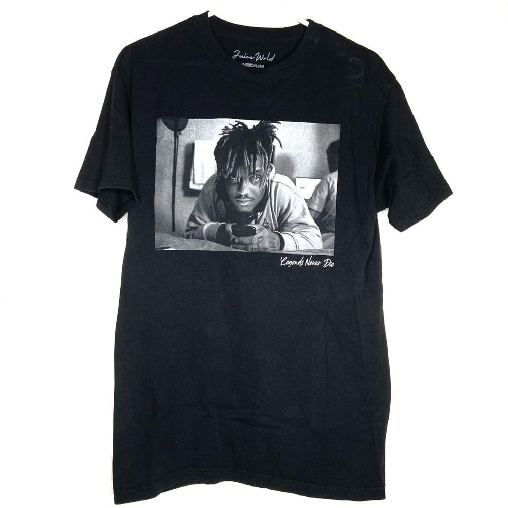 Juice Wrld Graphic Shirt Black Size Medium